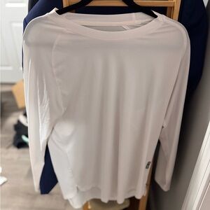 ASRV Men's White Long Sleeve Tee. Small